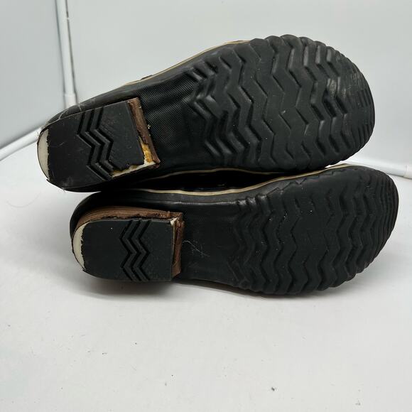 Sorel Boots Womens 8 SlimBoot Ankle Black Herringbone Waterproof Leather Winter - Picture 9 of 11